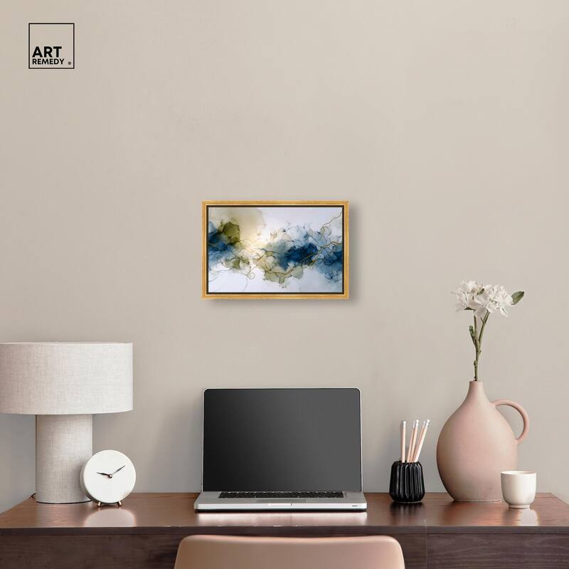 Fluid Geode Canvas by Art Remedy