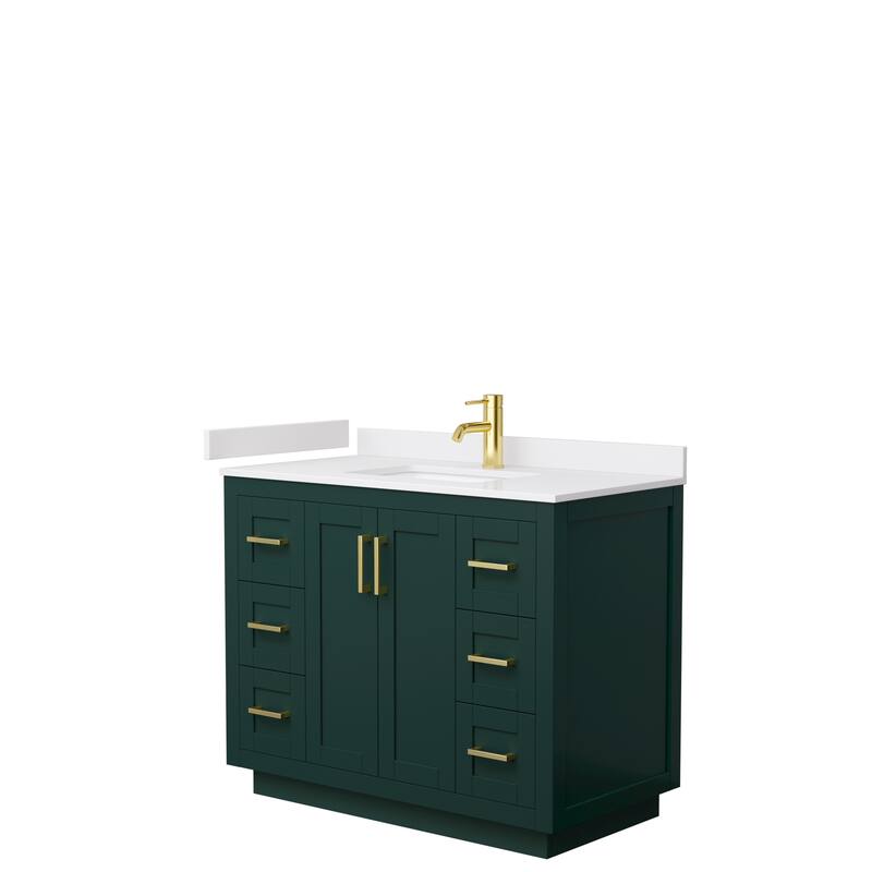 Miranda Single Vanity Set, Cultured Marble Top, No Mirror