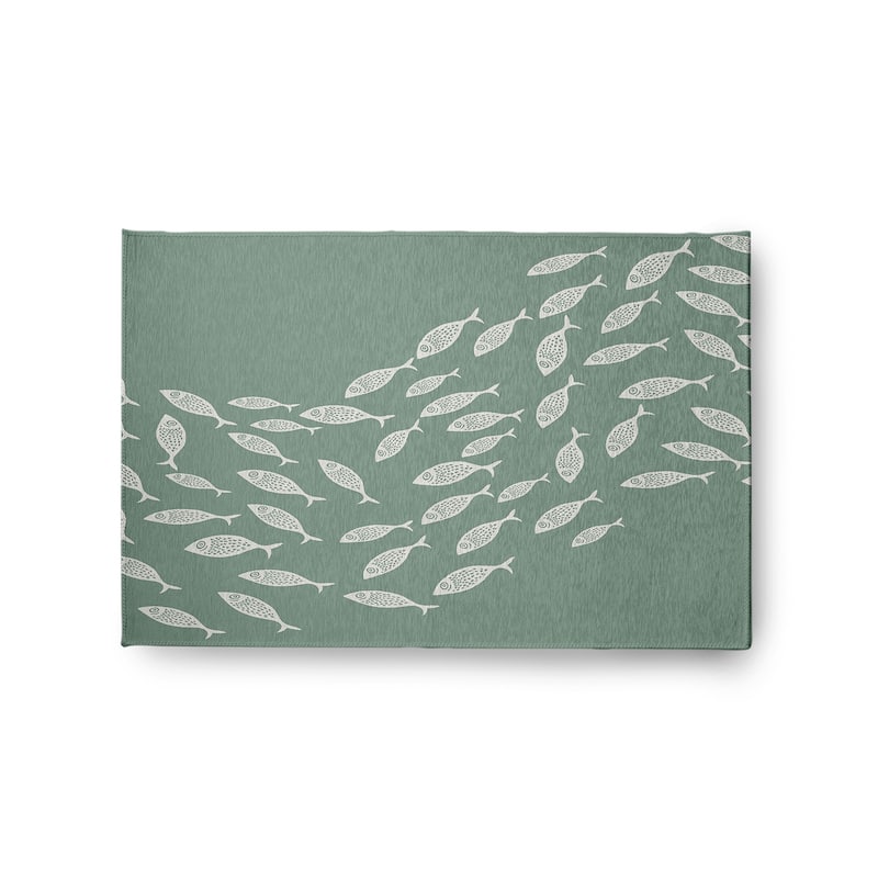 Escuela Nautical Chenille Rug - Sage - 2' x 3'