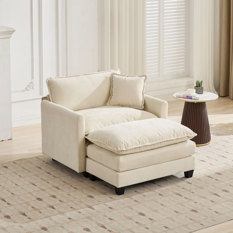 Modern Sectional Cloud Sofa Ottoman for Living Room and Bedroom