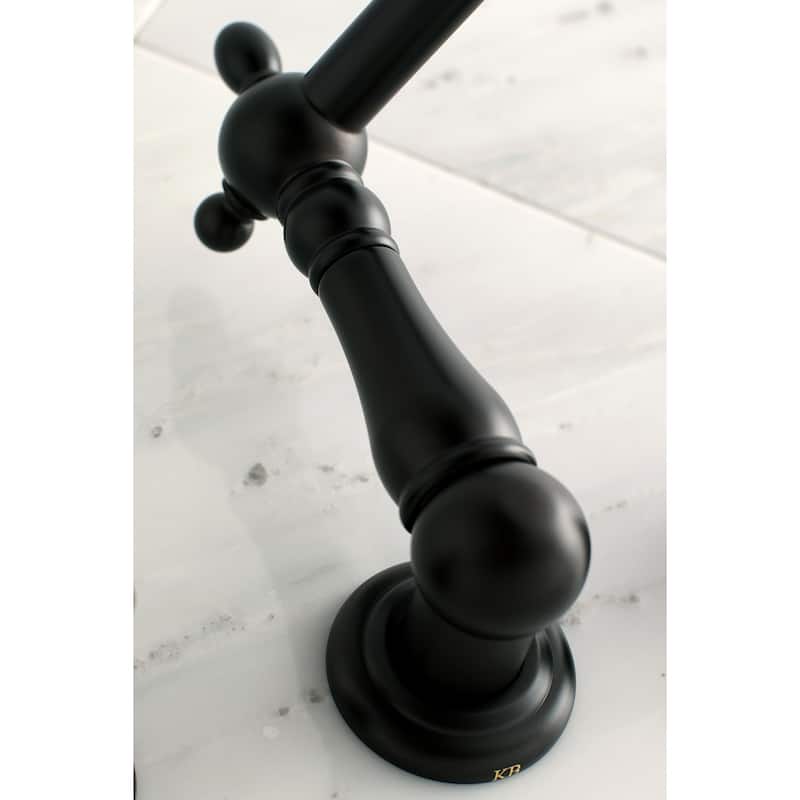 Heritage 3-Hole Wall Mount Roman Tub Faucet in Brushed Nickel