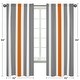 preview thumbnail 5 of 3, Sweet Jojo Designs Stripe Collection Gray and Orange Window Curtain Panels