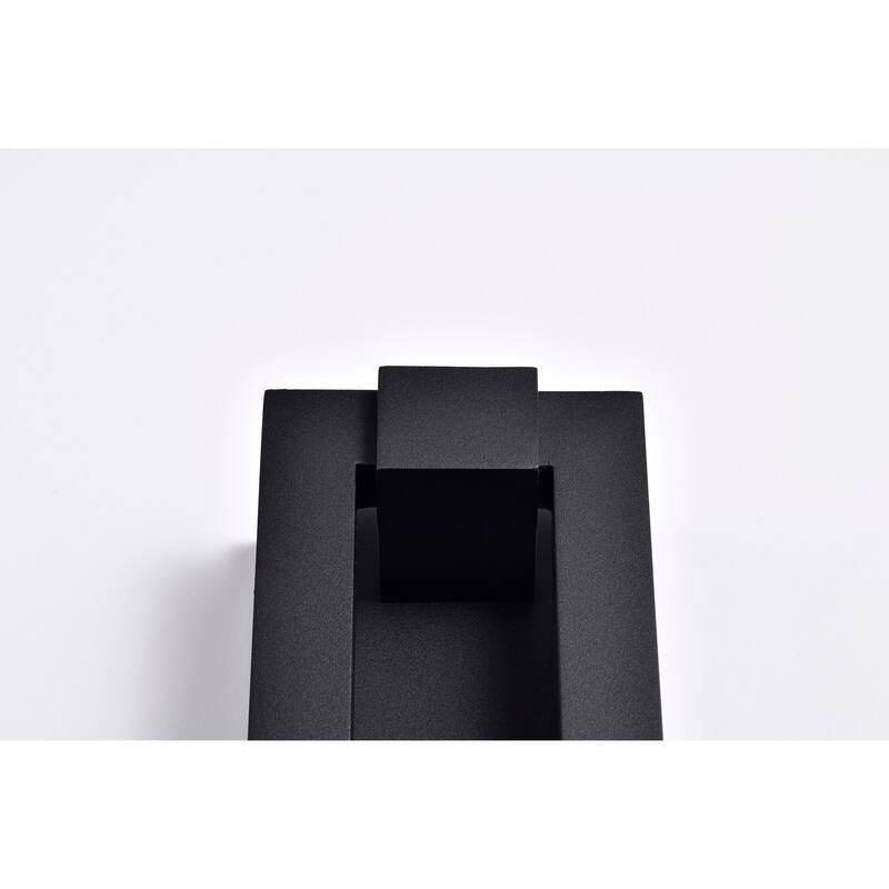 Crew 32 Watt 15 Inch LED Outdoor Sconce Sand Black Finish - Sand Black