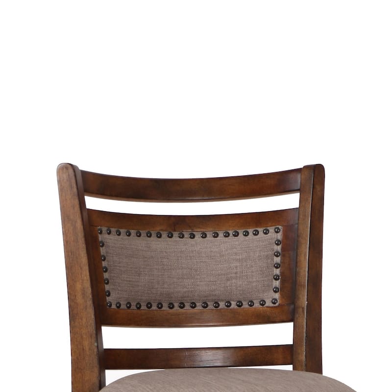 Curved Swivel Barstool with Fabric Padded Seating - 43.63 H x 17.5 W x 17.38 L