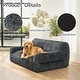 preview thumbnail 4 of 8, Plush Fluffy Faux Fur Foam Filled Bean Bag Chair, Cozy Soft Loveseat Floor Sofa