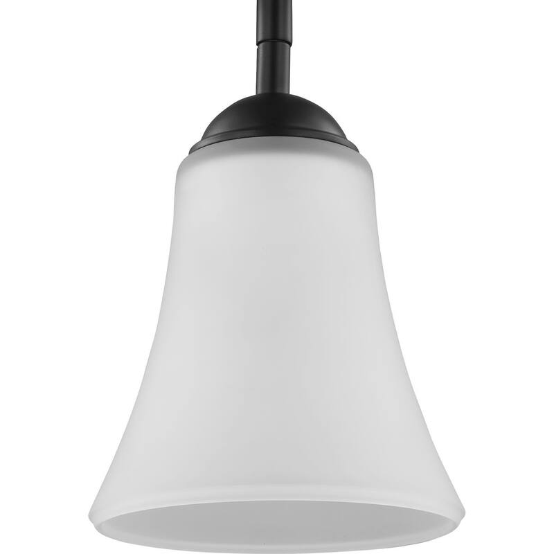 Classic Collection One-Light Antique Bronze Etched Glass Traditional Pendant Light - 7.480" x 14.570" x 9.250"