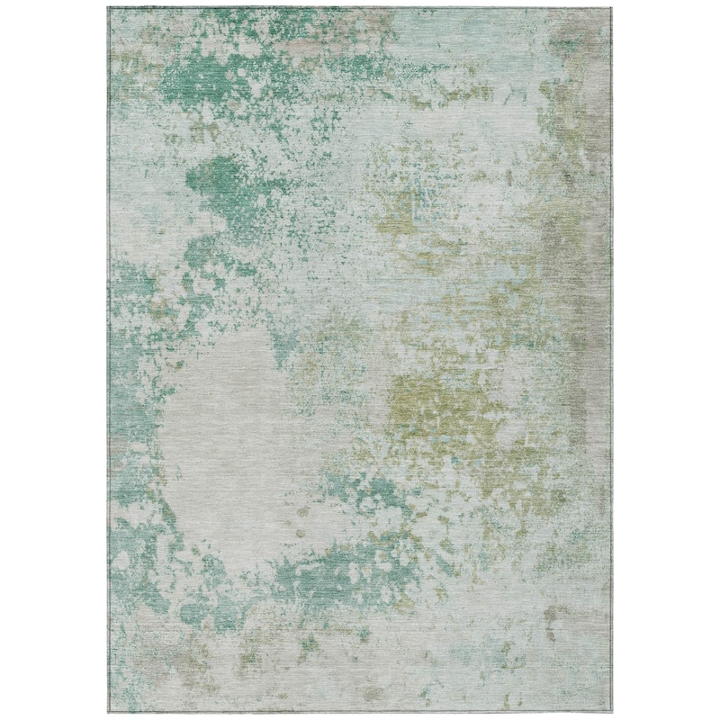 HomeRoots Abstract Transitional Rectangle Outdoor Rug