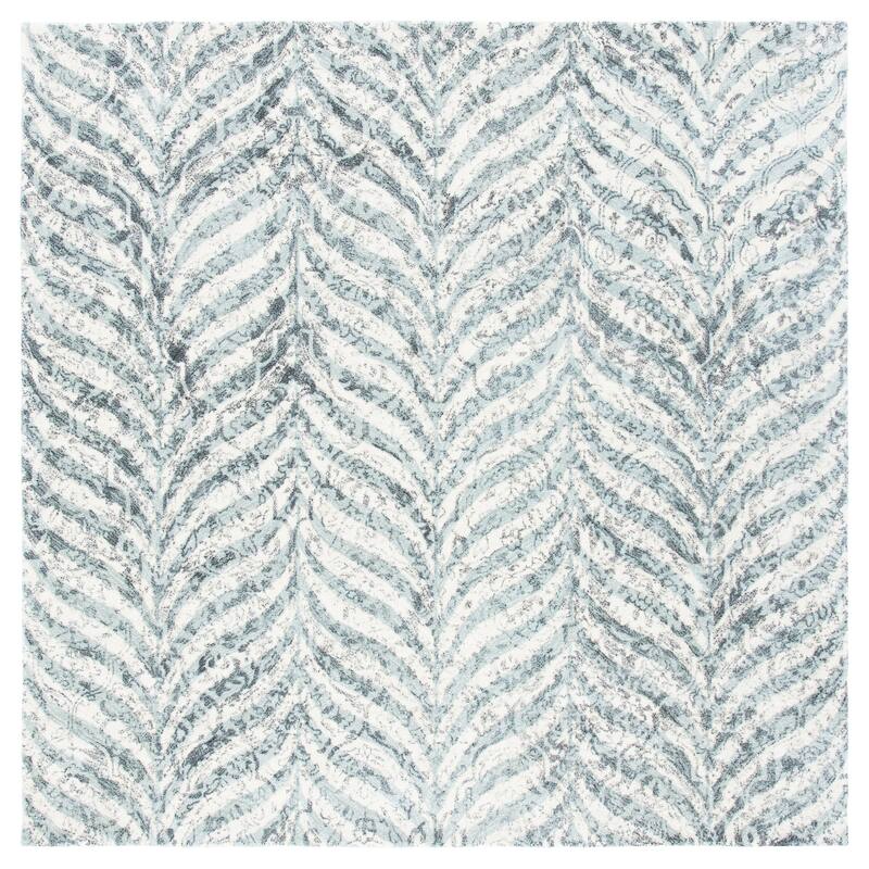 SAFAVIEH Handmade Restoration Vintage Xena Wool Rug - 6' Square - Ivory/Sage