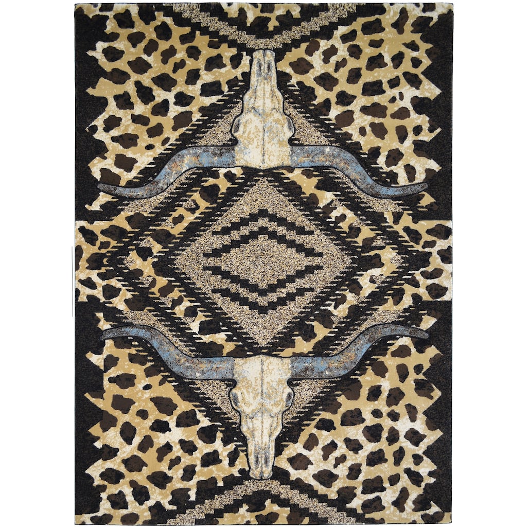 Granite Falls Ranger Brown Lodge Area Rug