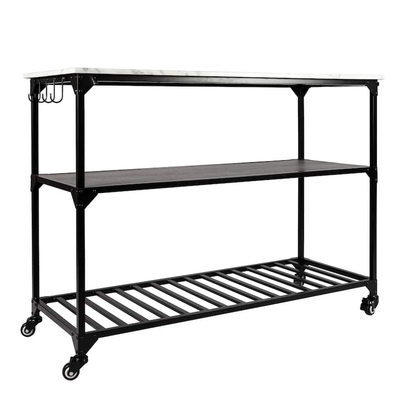 Contemporary Kitchen Island Bar Cart with Wheels