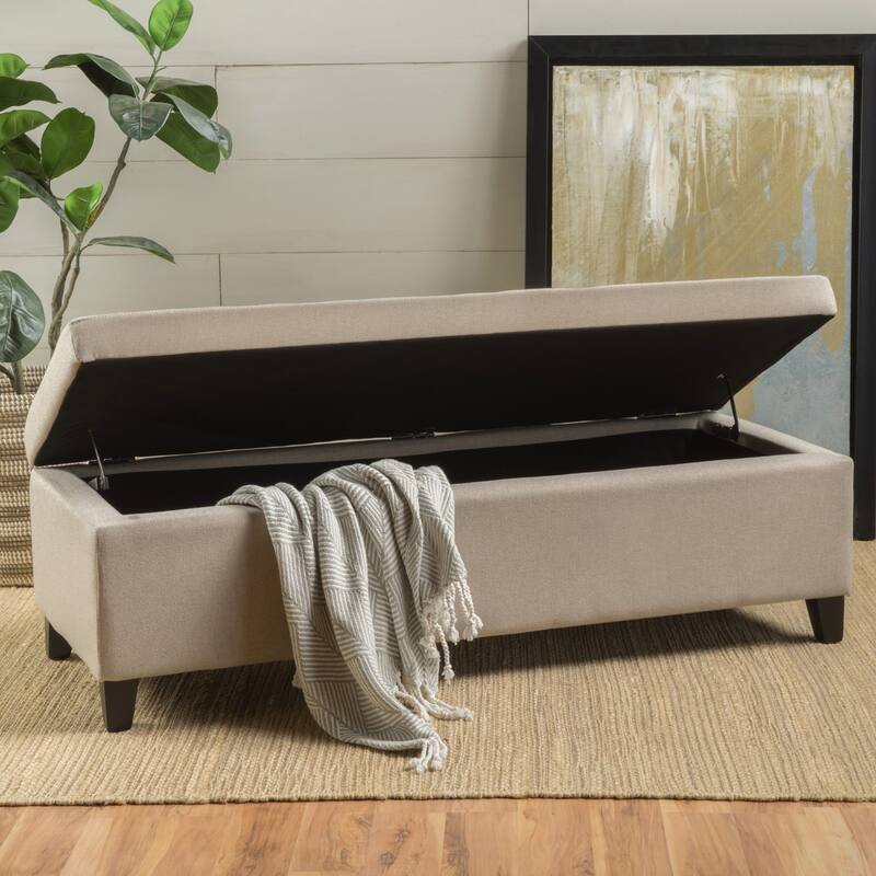 Storage Ottoman with Dense Foam Padding and Ample Space for Modern Living and Multi-Functional Use