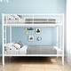 preview thumbnail 5 of 6, Able to Split Metal Twin Over Twin Bunk Bed Kids Bed with Ladder and High Guardrail