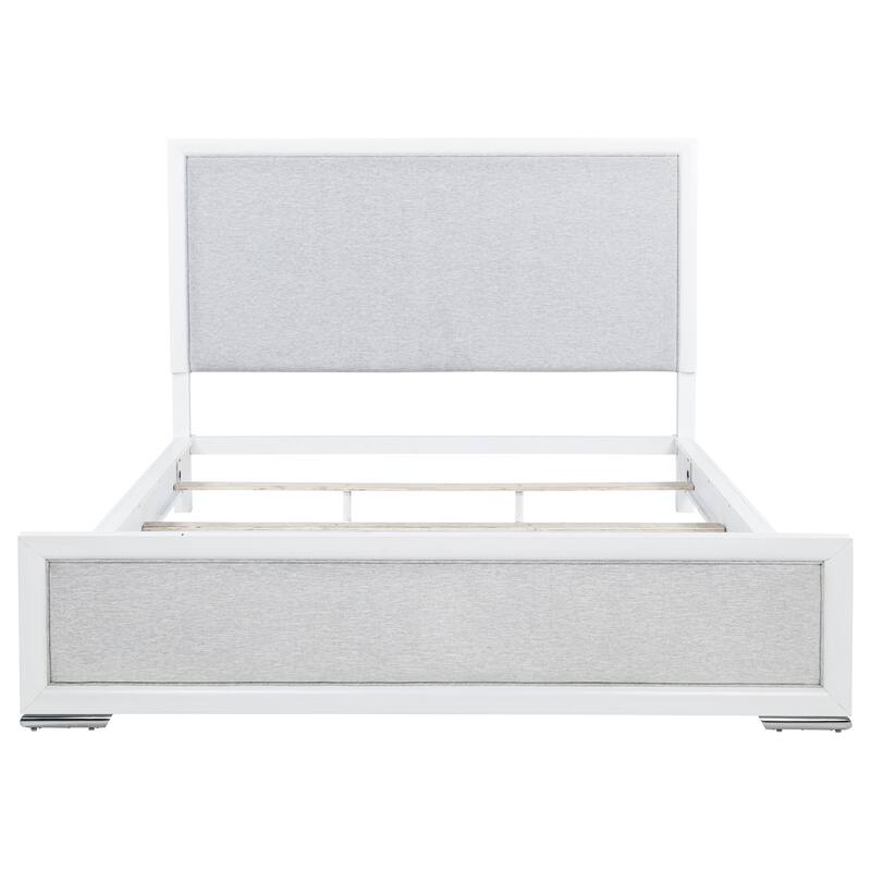 Gracemont 57-inch Panel Bed Grey and White