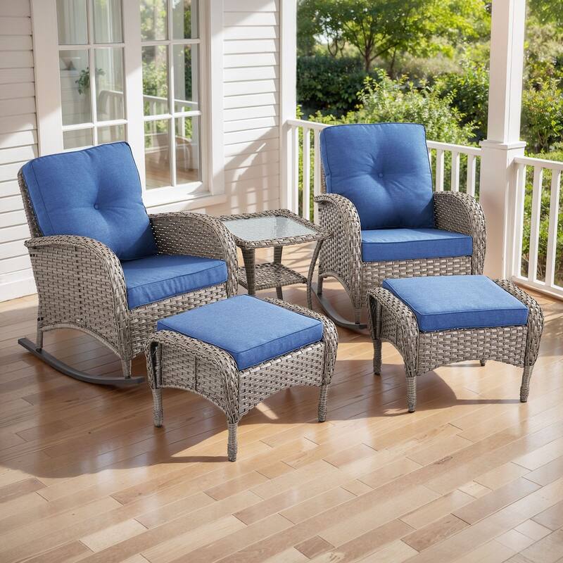 Gymojoy Premium Wicker Patio Furniture Set - Ultimate Comfort & Weather-Resistant Design