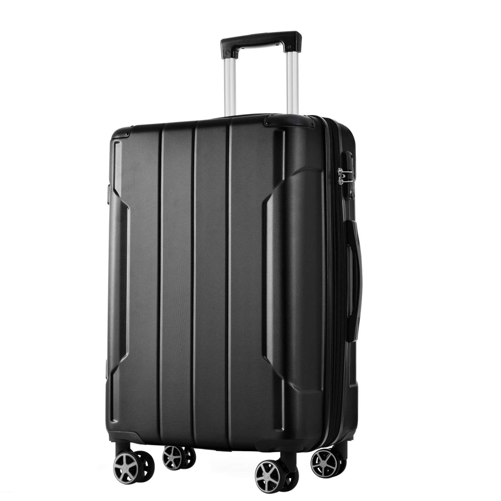 Hardshell Luggage, Lightweight Durable ABS Suitcases with Double Wheels, Expandable 24 Inch Checked Travel Luggage