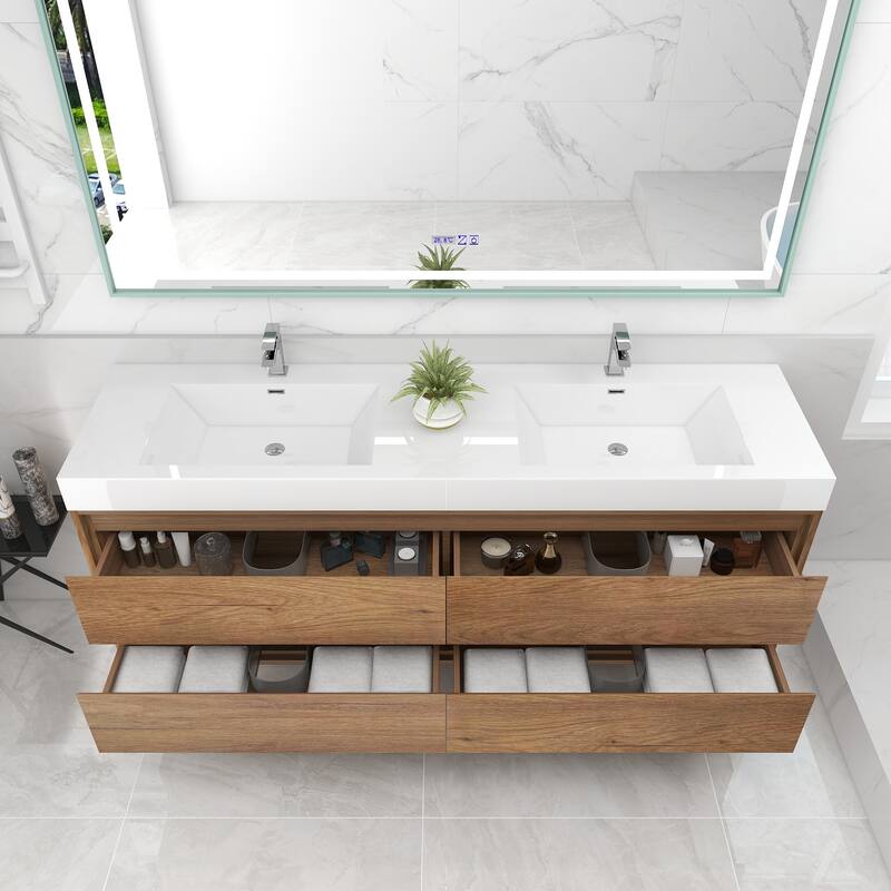 Morava 72" Floating Vanity with Double Sink - 72