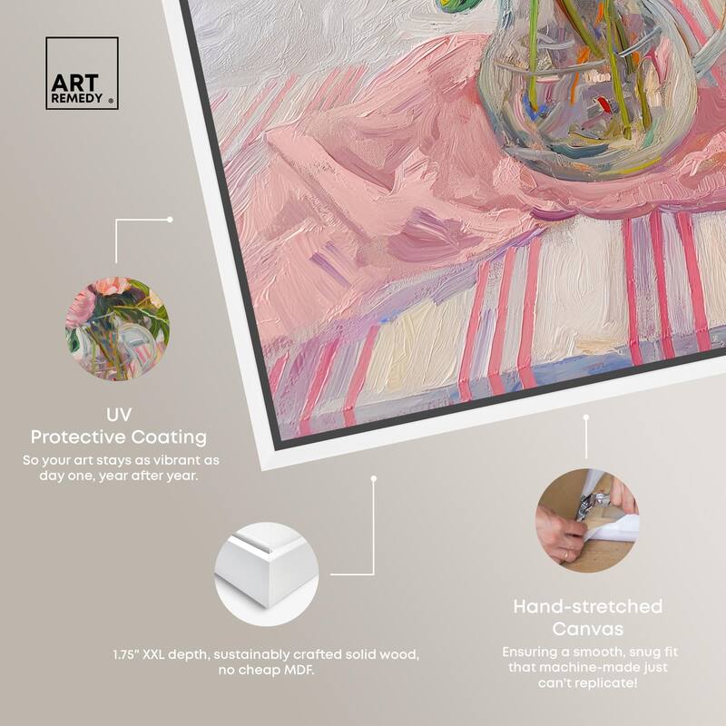 Pink Protea Pitcher Canvas by Art Remedy