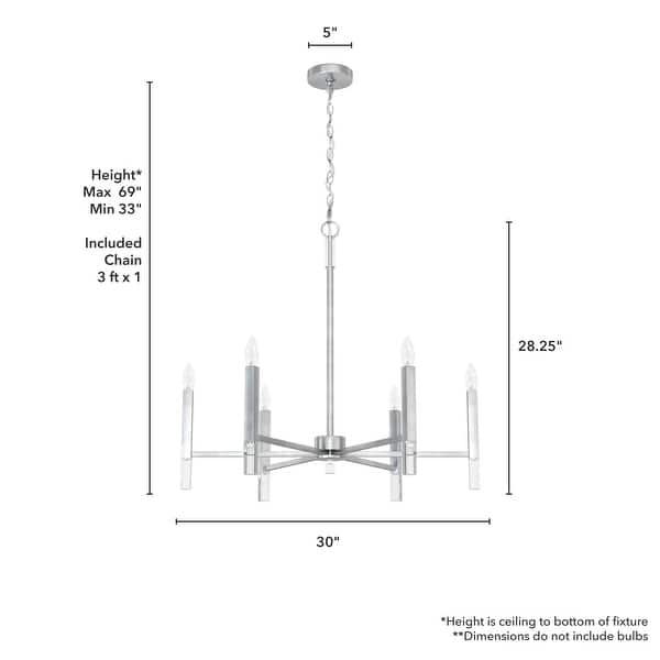 dimension image slide 1 of 5, Hunter Sunjai Candle Chandelier - Entry, Kitchen Island, Dining Room, Living Room - Geometric, Glam, Contemporary