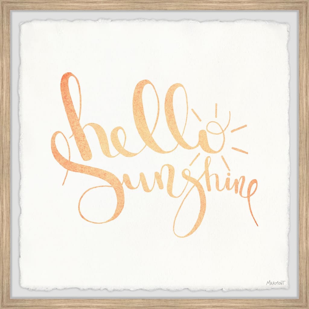 Hello Sunshine II Framed Wall Art, Elegant Home Touch - Sophisticated Artwork for Refined Décor
