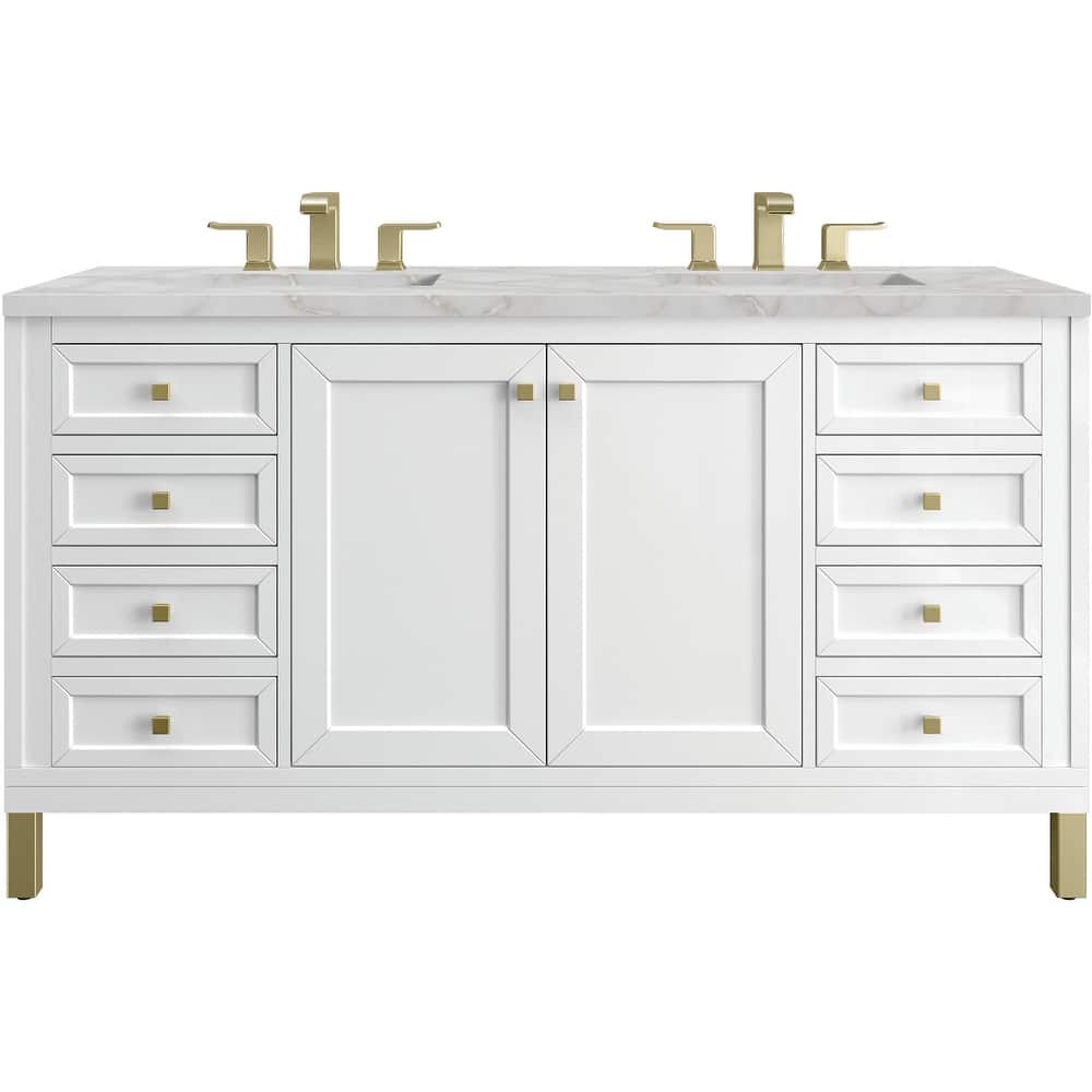 James Martin Vanities 503-V60D-3VSL Chicago 60" Free Standing Double