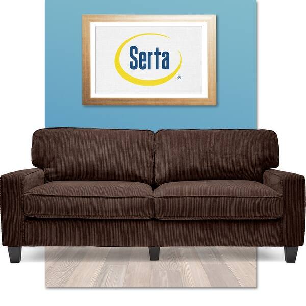 Serta Rta Palisades Collection 78 Sofa In Kingston Brown Overstock Com Shopping The Best Deals On Sofas Couches 16295307