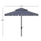 preview thumbnail 9 of 19, SAFAVIEH Outdoor Living Venice 9Ft Round Double Top Crank Umbrella