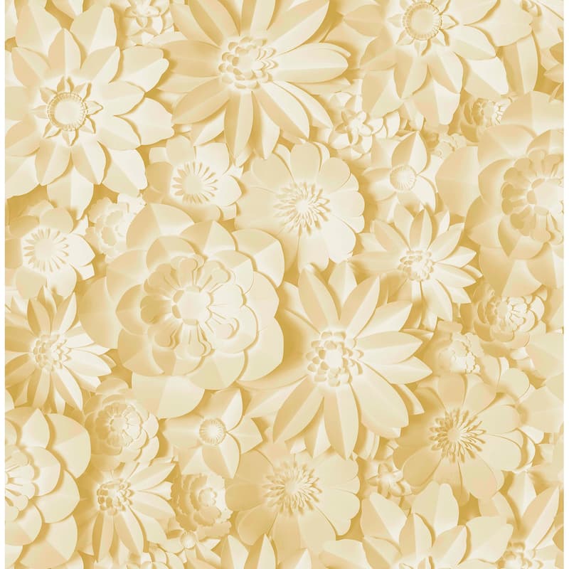 Fine Decor Dacre Yellow Floral Wallpaper