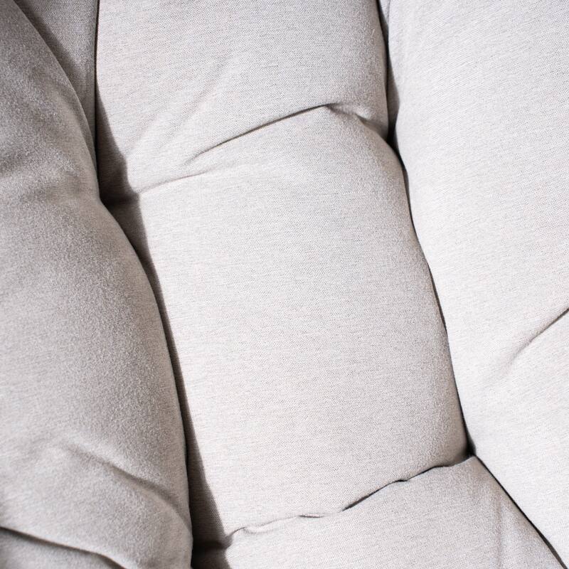 34.65" Outdoor Swivel Roking Chair with Cushion