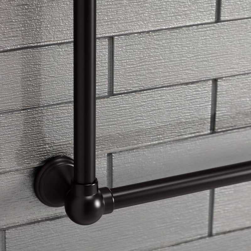 Maximilien 30 in. Wall Mount Towel Rack in Brushed Brass