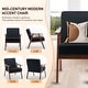 preview thumbnail 74 of 83, Homy Casa Mid-Century Modern Accent Chair, Solid Wood Frame, Extra-Thick Backrest, Wingback Lounge Chair Indoor
