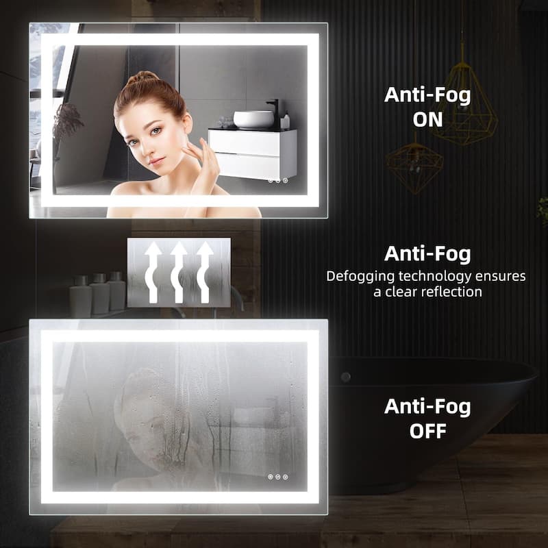 LED Bathroom Mirror with Front and Backlight