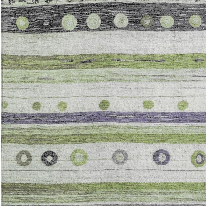 HomeRoots Striped Transitional Rectangle Outdoor Rug