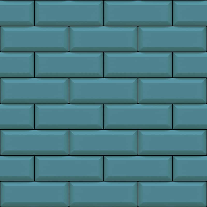 Galerie Wallcoverings Into The Wild Metro Tile Non-woven Metallic Wallpaper Roll - 33 feet x 21 inches - Blue