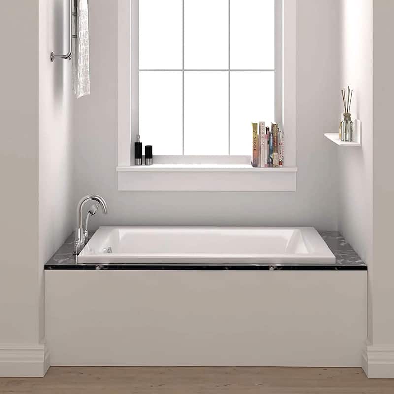 Fine Fixtures Small 54 x 30 x 19-inch Drop-in White Bathtub