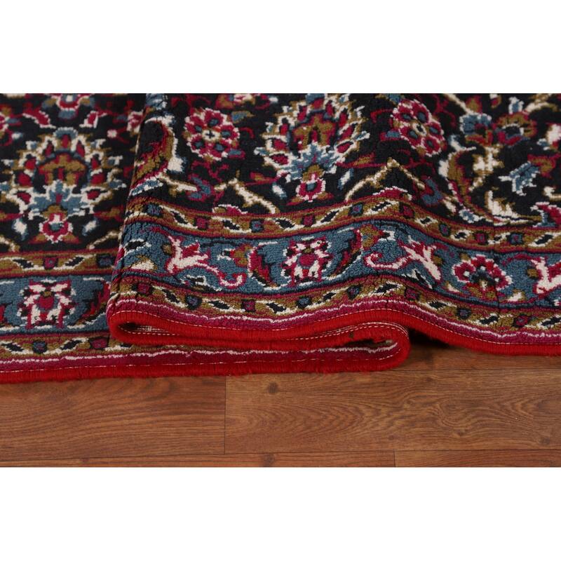 Floral Rose Kashan Turkish Area Rug Machine Made Carpet - 9'8" x 12'10"