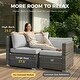 preview thumbnail 6 of 24, 4-Piece Oversized Outdoor Modular Sofa Set, 27.5" Wide Wicker Patio Conversation Set with 4-Inch Thick Cushions