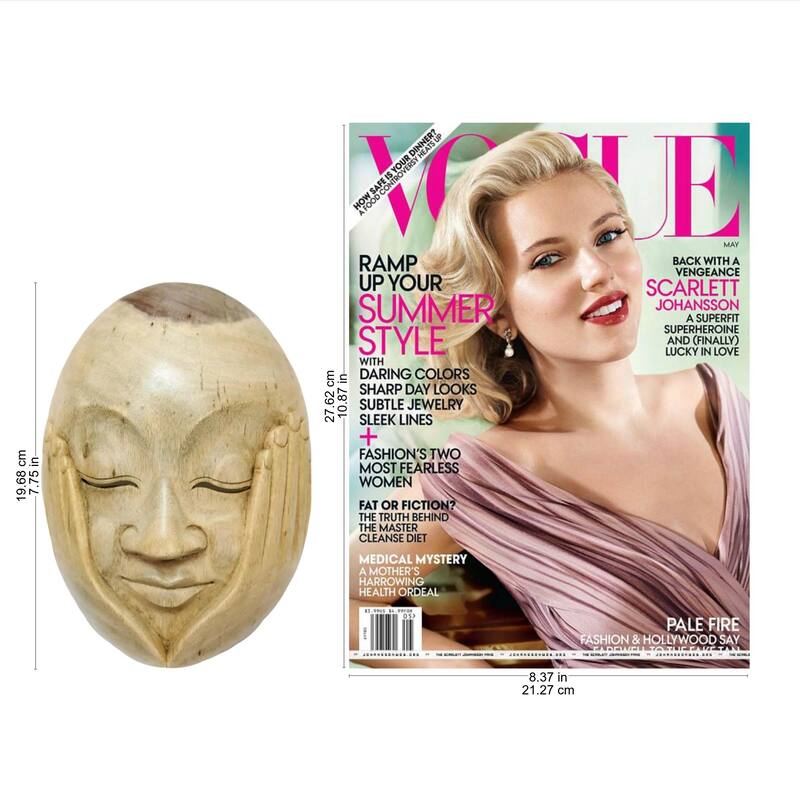 Handmade Hear No Evil Wood Mask (Indonesia)