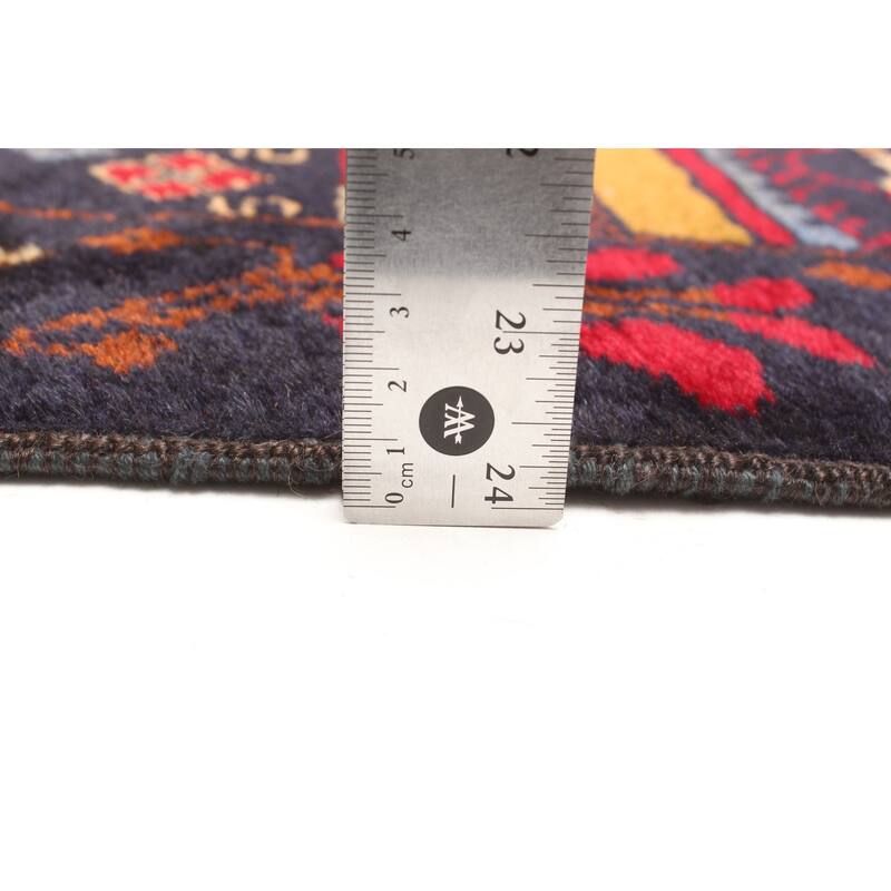 ECARPETGALLERY Hand-knotted Teimani Dark Navy Wool Rug - 3'4 x 5'5