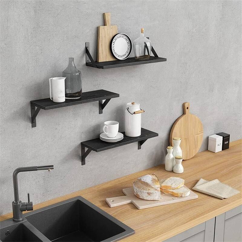 Floating Shelves Bathroom Set of 3 - 6"D x 17"W x 4.7"H
