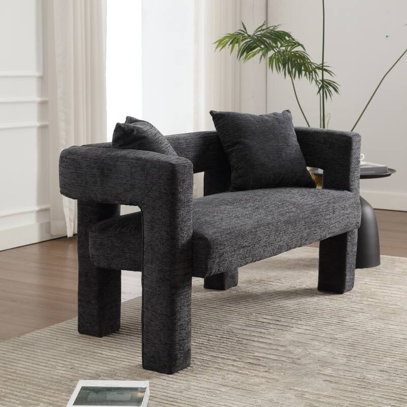 Modern Chenille Loveseat Sofa