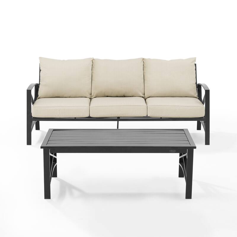 Crosley Kaplan 2Pc Outdoor Sofa Set - 79 W x 65 D x 32 H