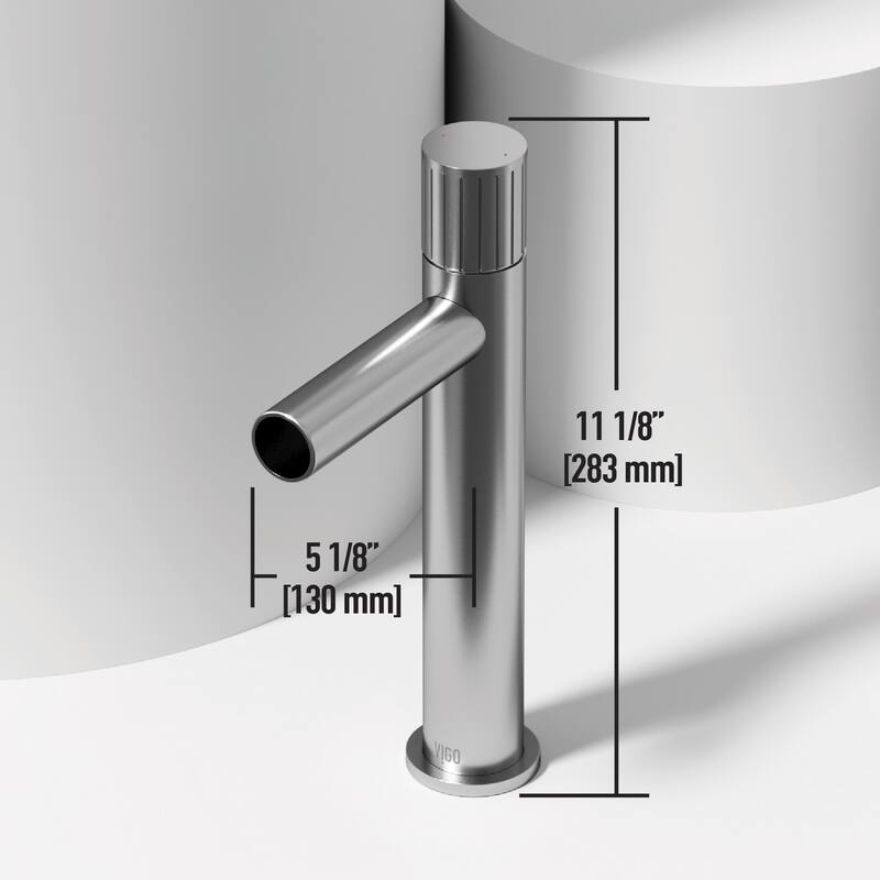 VIGO Anvil 16"L x 16"W MatteStone Vessel Sink and Ashford 11"H Faucet Set