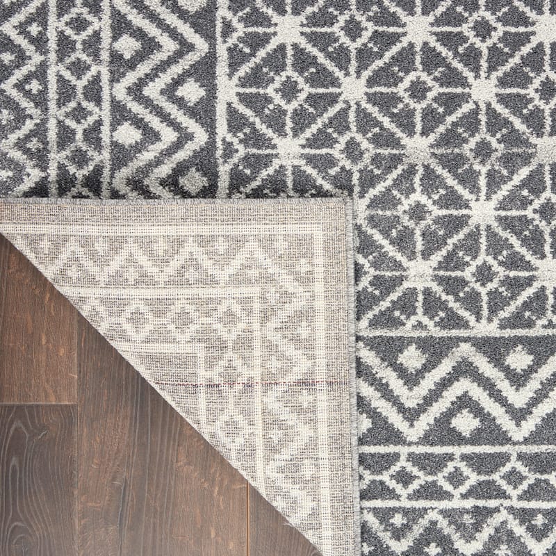 Carson Carrington Rantorp Moroccan Charcoal/Silver Area Rug
