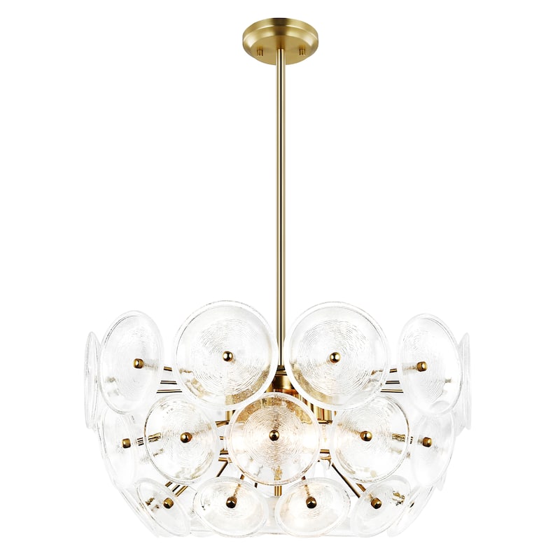 Light Society Chambery 6-Light Chandelier - Brushed Brass/Clear