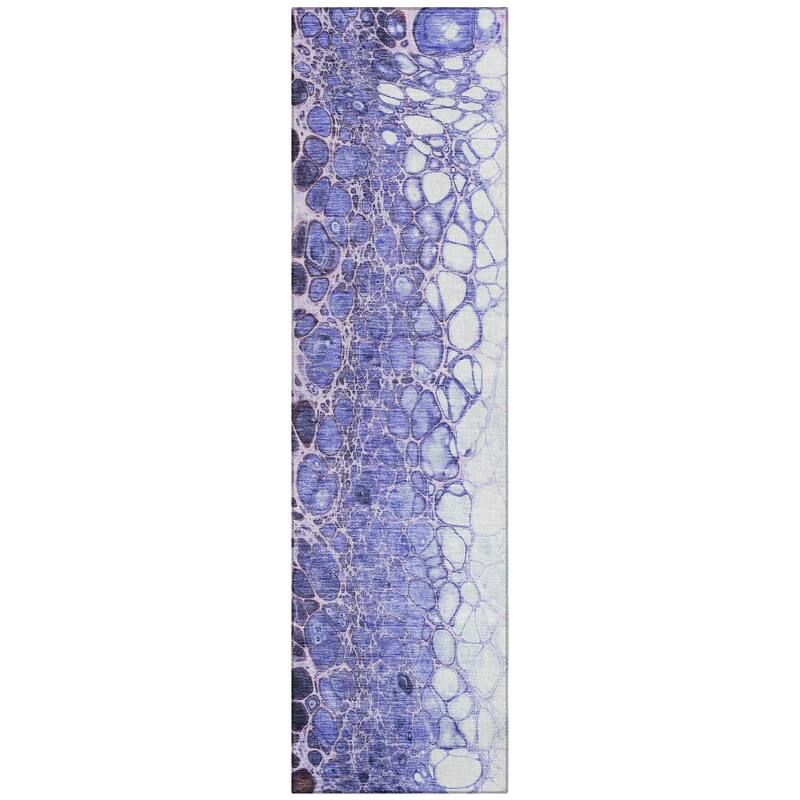 Machine Washable Indoor/ Outdoor Chantille Abstract Cobblestone Rug