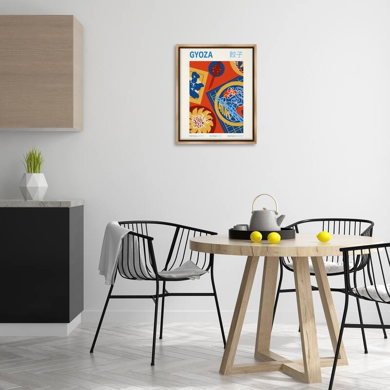 Stupell Japanese Gyoza Meal Framed Floater Canvas Wall Art Design By Victoria Barnes