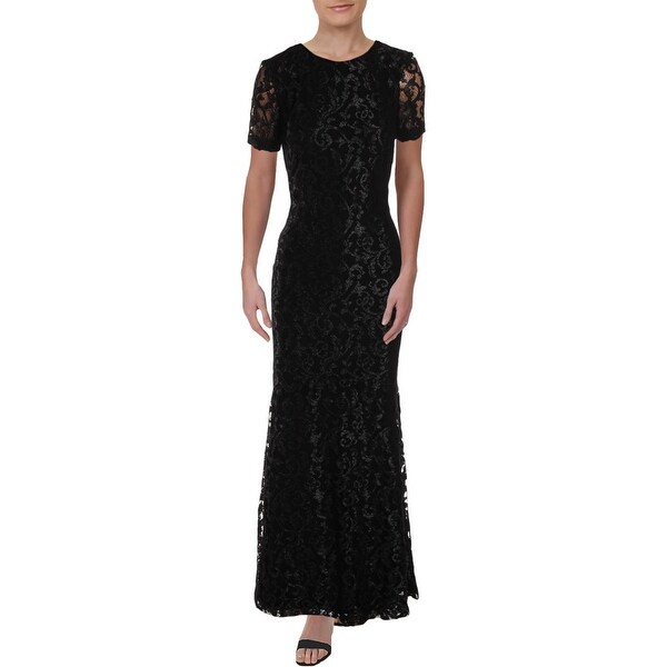 ralph lauren black evening dress