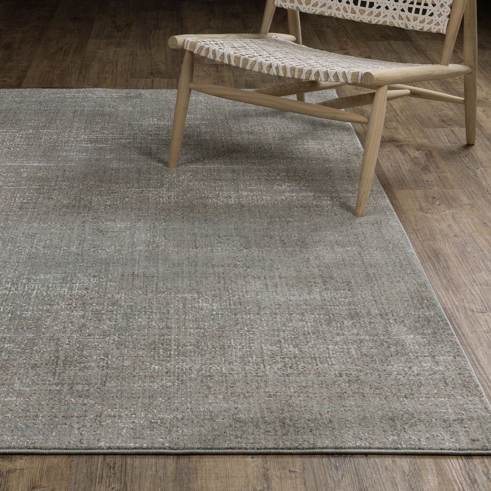 Melody Distressed Abstract Grey/ Blue Area Rug