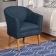 preview thumbnail 1 of 10, Porch & Den Kingswell Navy Chunky Textured Accent Chair Navy