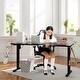 preview thumbnail 17 of 46, Futzca Height Adjustable Electric Standing Desk Sit Stand Computer Stand up Desk with Splice Board(White)